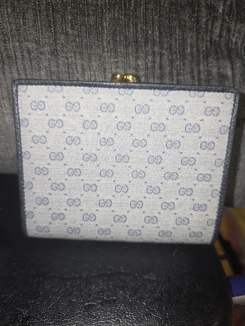 Vintage Gucci Micro GG Supreme Kiss-Lock Bifold Wallet